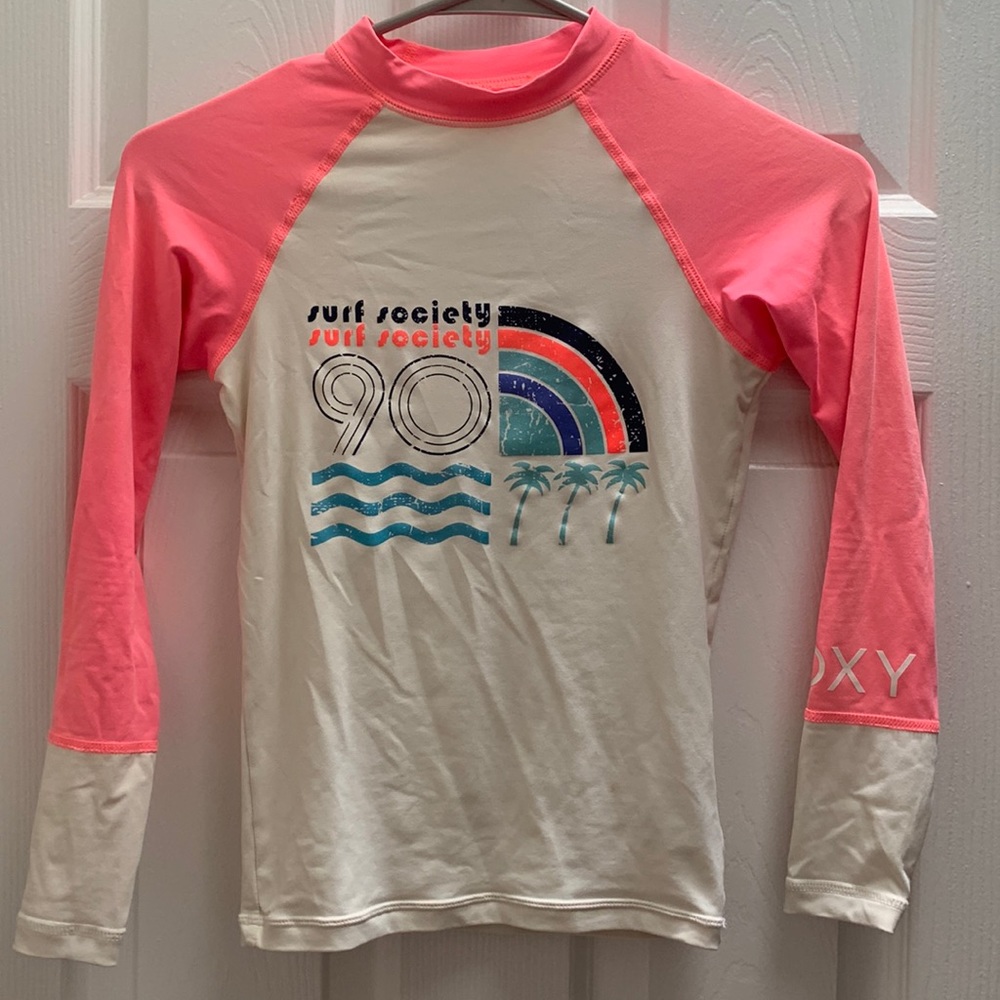 Roxy girls rash guard. Size M - 10